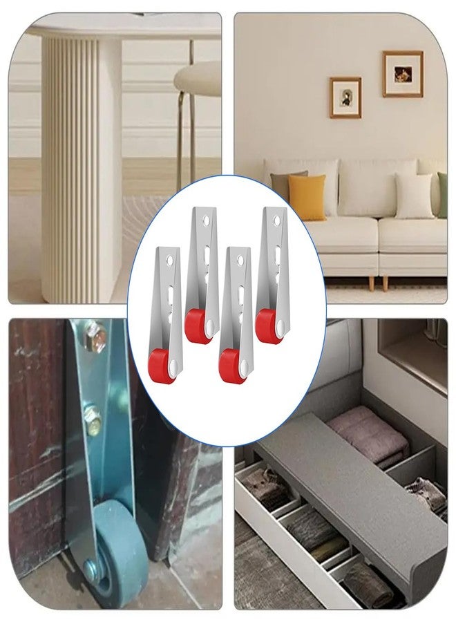 Serplex عجلات سيربلكس® الصلبة للأبواب الثقيلة، عجلات معدنية متينة، عجلات ثابتة صامتة ببرغي، طولها 2.68 بوصة، عجلات شديدة التحمل، عبوة من 4 قطع - Image 5